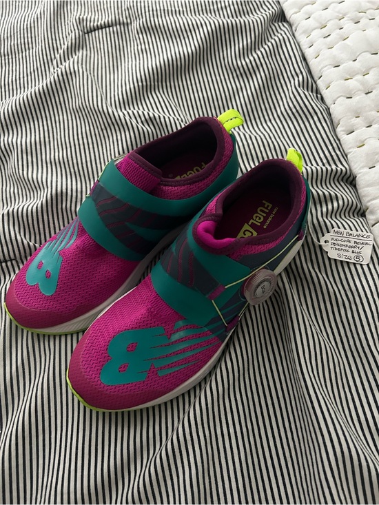 New Balance Shoes - New Balance Purple, Teal & Neon Slip-On Running Shoe